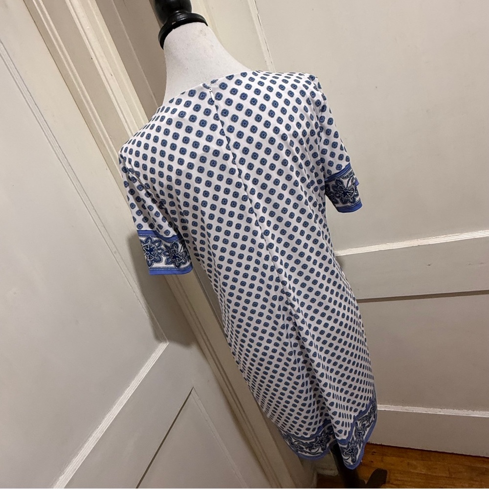 Michael Kors white and Blue Patterned Dress - Picture 9 of 13
